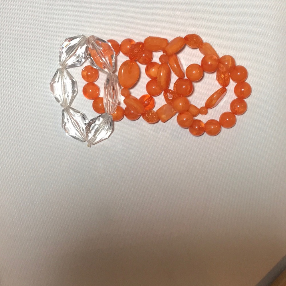 Orange & Clear bracelet set/Assortment